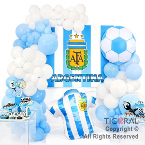 SET DE GLOBOS ARCO XL FELIZ CUMPLEA�OS ARGENTINA AFA XYL 67 UNIDADES